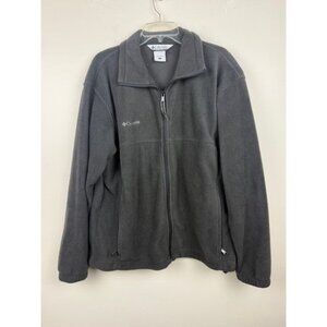 Columbia Men's Black Fleece Full Zip Jacket w/ Zippered Pockets Size L